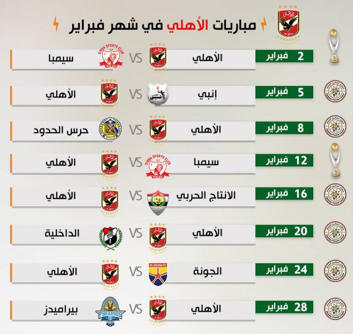 مواعيد مباراة الأهلي