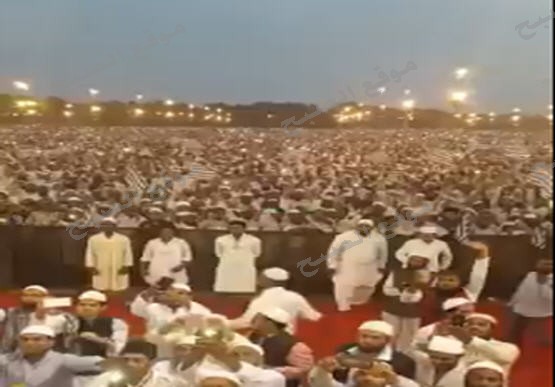 شاهد استقبال اكثر من مليون ونصف مواطن لامام الحرم المكي في الهند