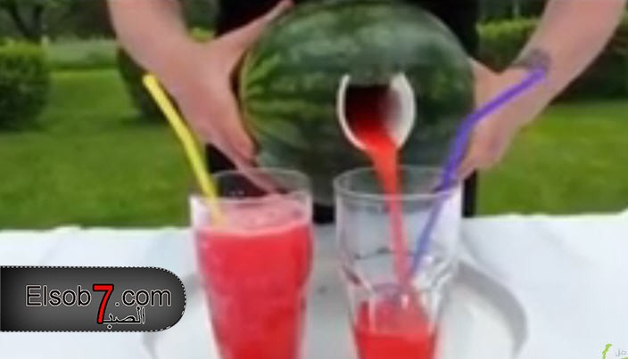 كيفية عمل عصير البطيخ