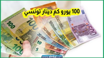 100 يورو كم دينار تونسي في 2025