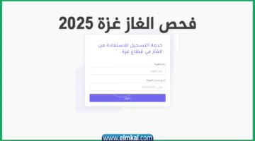 رابط فحص الغاز غزة 2025 دنيا الوطن