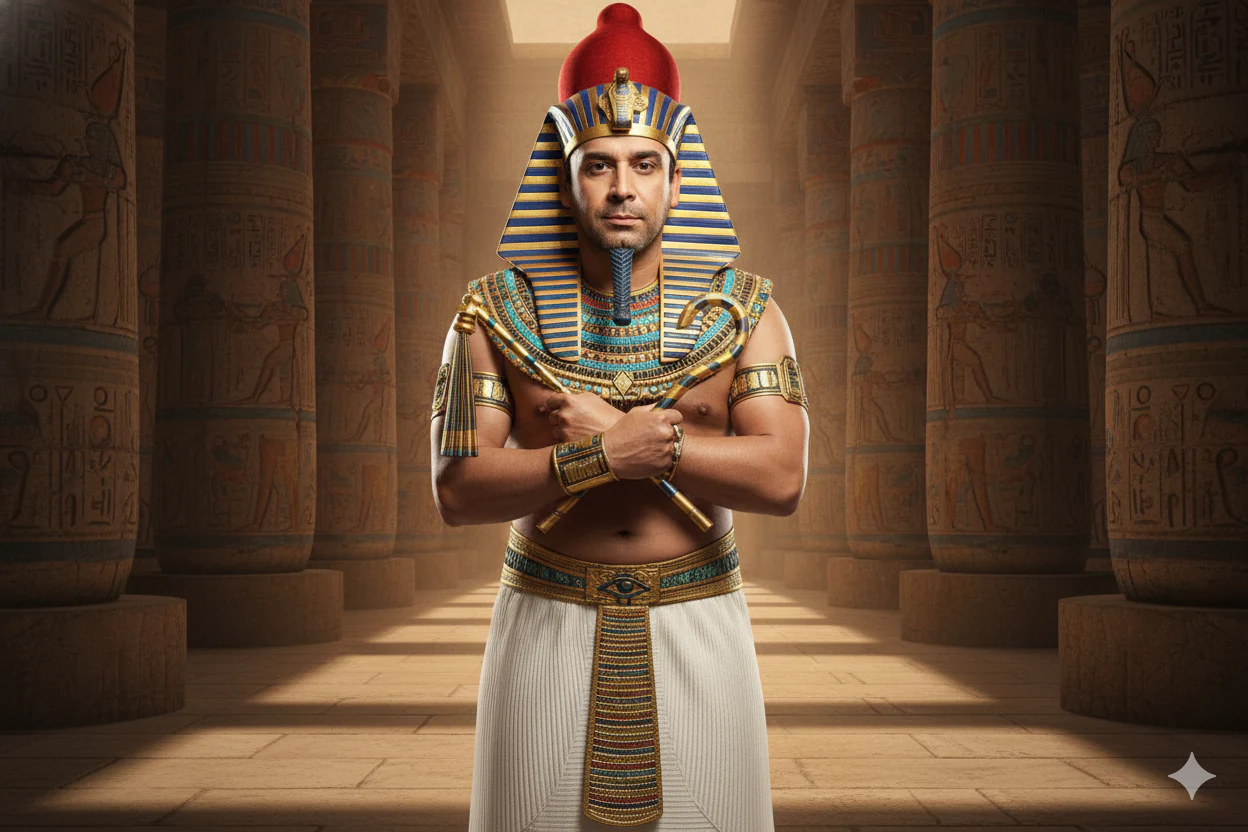 اصنع لي صورة ملك فرعوني google gemini