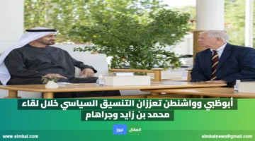 أبوظبي وواشنطن تعززان التنسيق السياسي خلال لقاء محمد بن زايد وجراهام