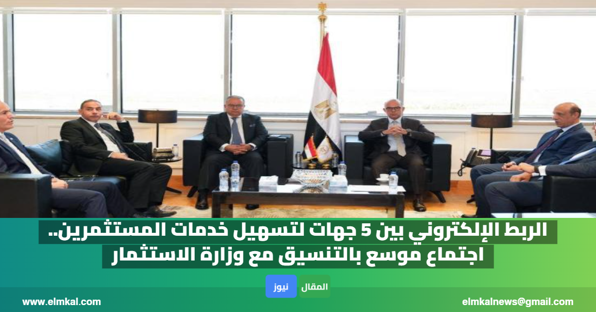 الربط الإلكتروني بين 5 جهات لتسهيل خدمات المستثمرين.. اجتماع موسع بالتنسيق مع وزارة الاستثمار