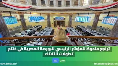 تراجع ملحوظ للمؤشر الرئيسي للبورصة المصرية في ختام تداولات الثلاثاء 4 تراجع ملحوظ للمؤشر الرئيسي للبورصة المصرية في ختام تداولات الثلاثاء