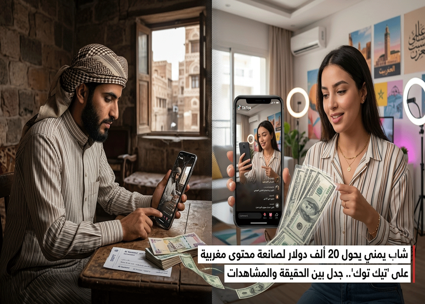 شاب يمني يحول 20 ألف دولار لفتاة مغربية على “تيك توك”